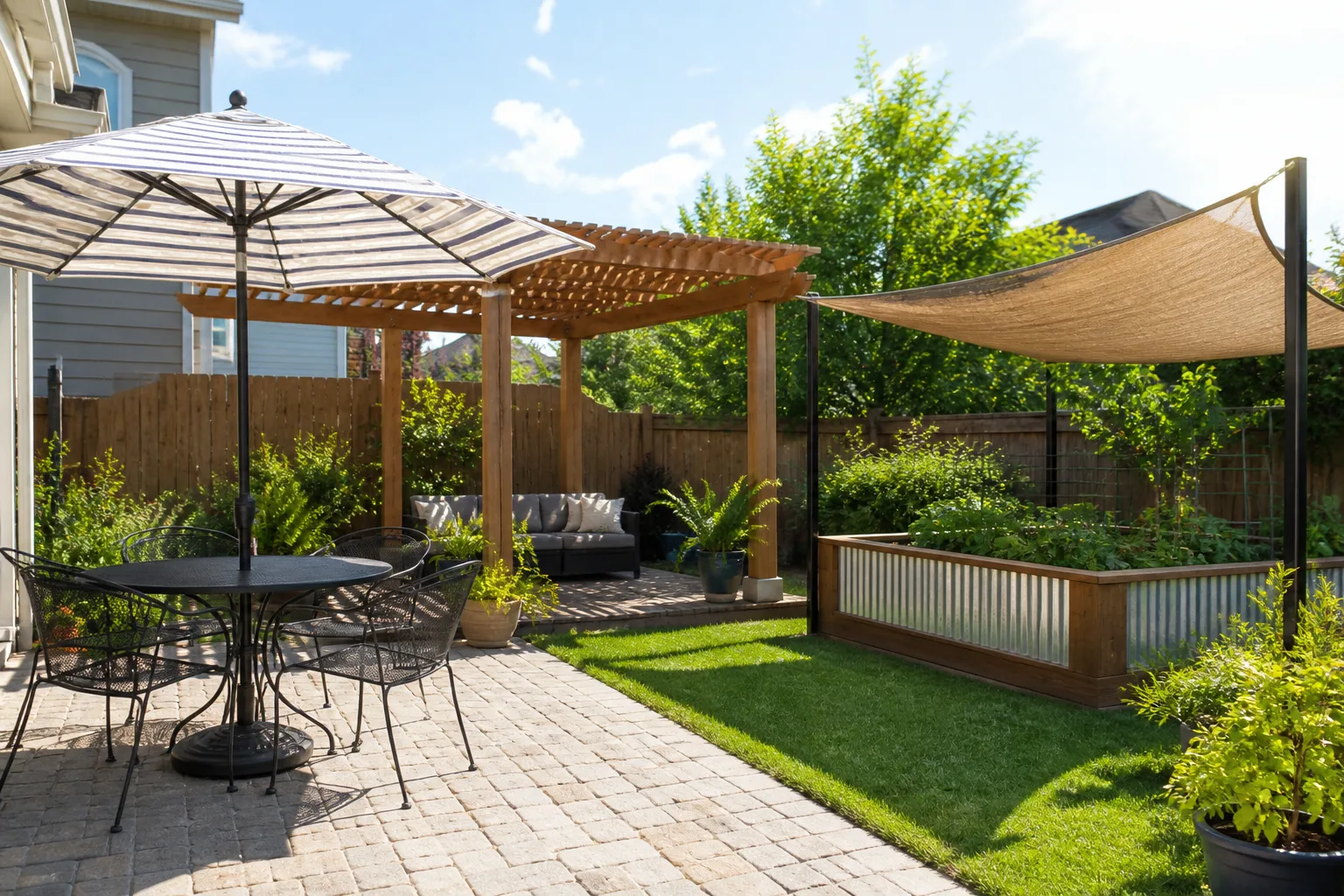 Hero illustrating 21 affordable diy backyard shade ideas