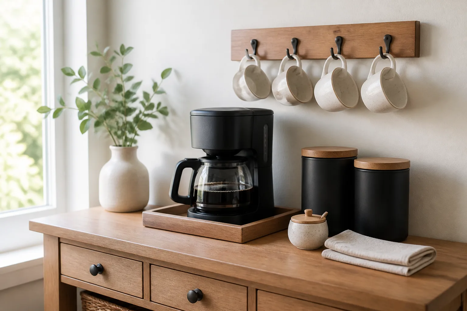 Hero illustrating 40 coffee bar ideas for every room and budget