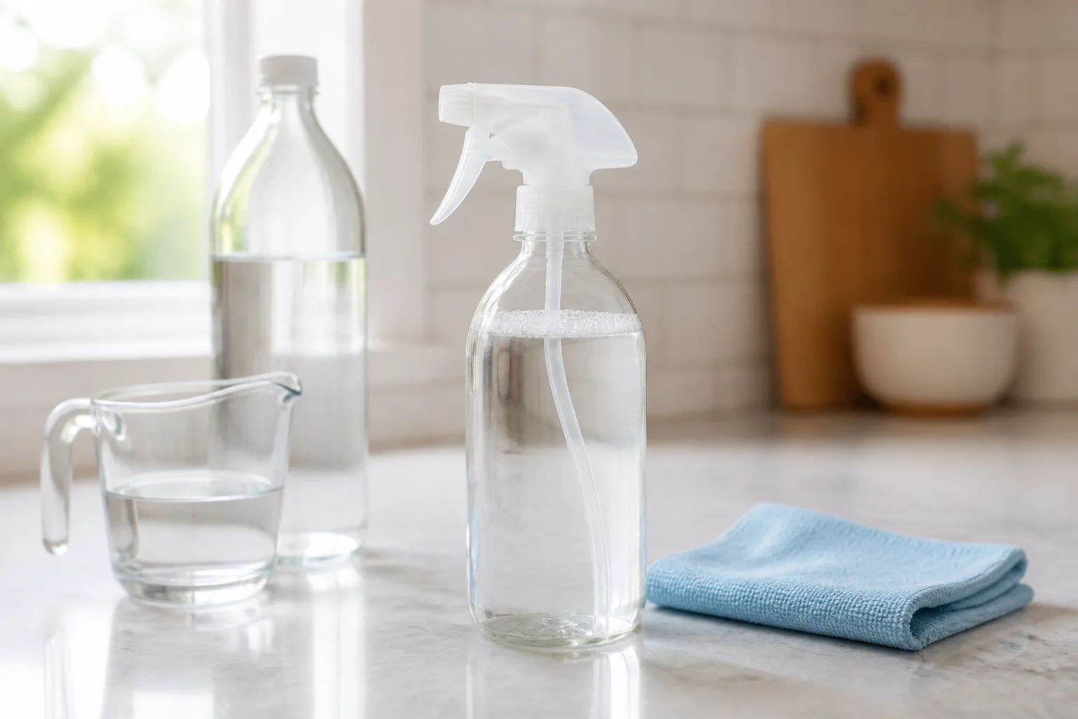 Hero illustrating how to make a homemade vinegar cleaning solution