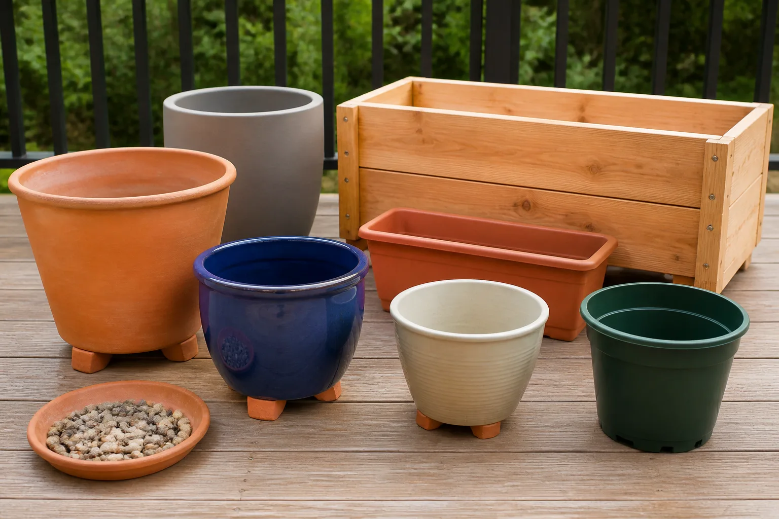 Choose Containers That Protect The Deck And The Plants for choose containers that protect the deck and the plants