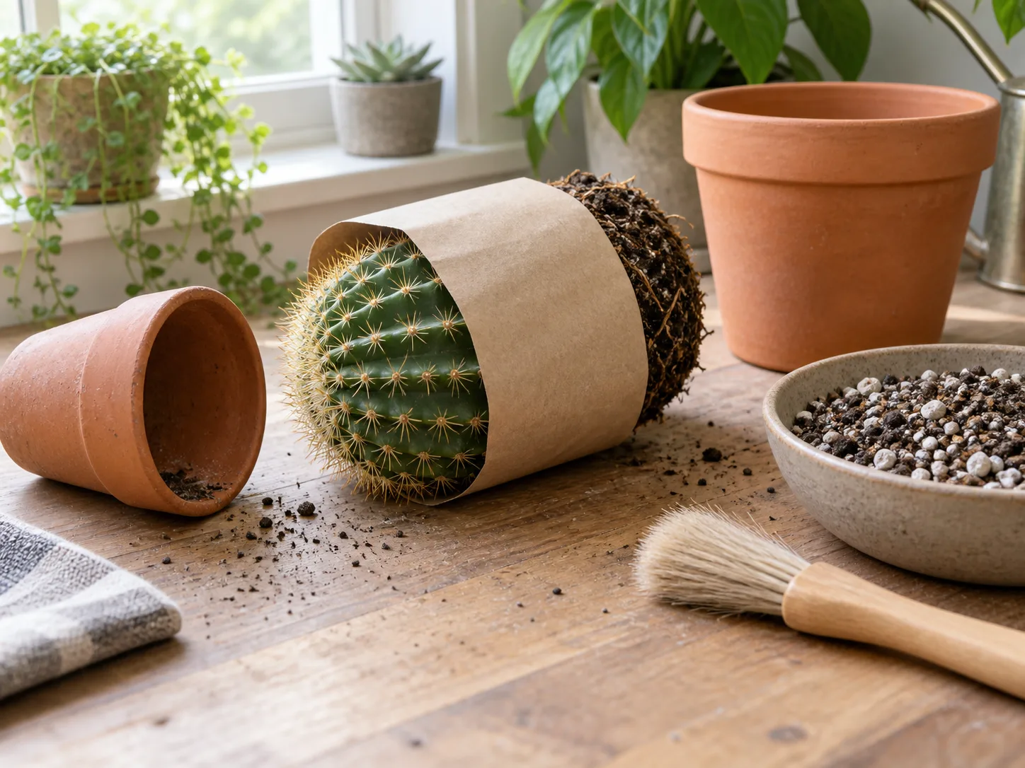 How to repot a cactus step by step