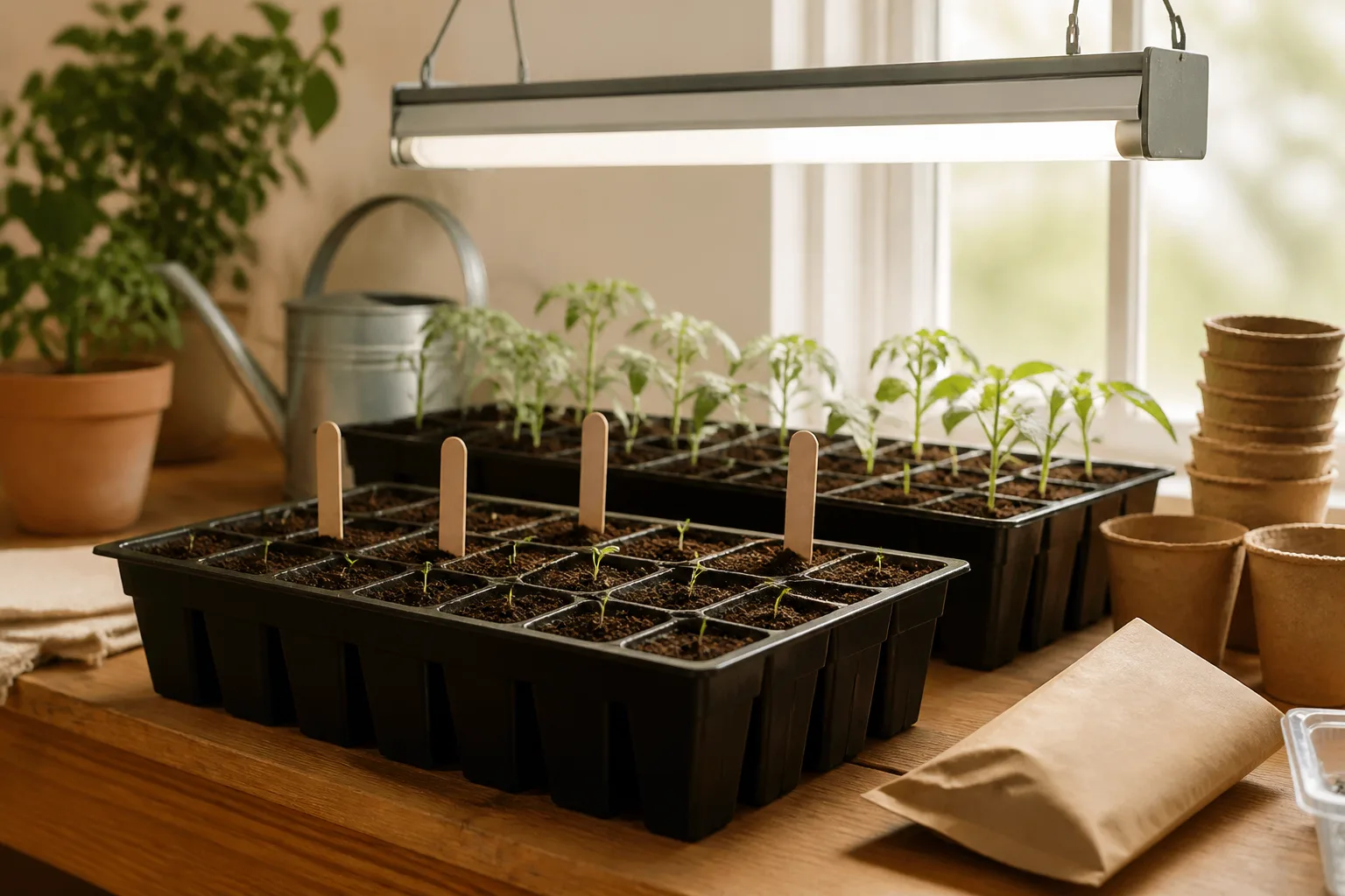 Hero illustrating how to start seeds indoors