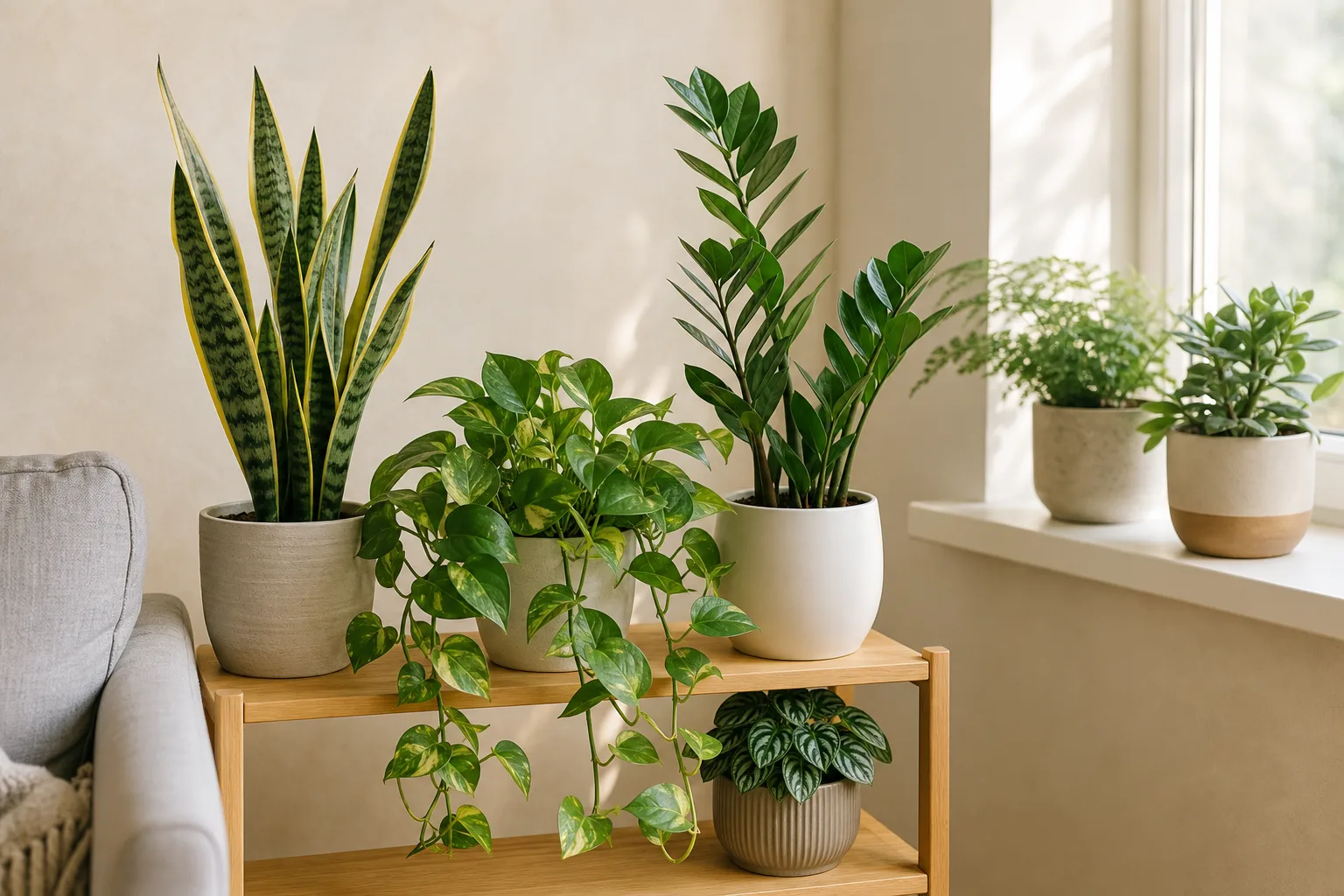 Hero illustrating 10 low-maintenance indoor plants for busy homes and beginners