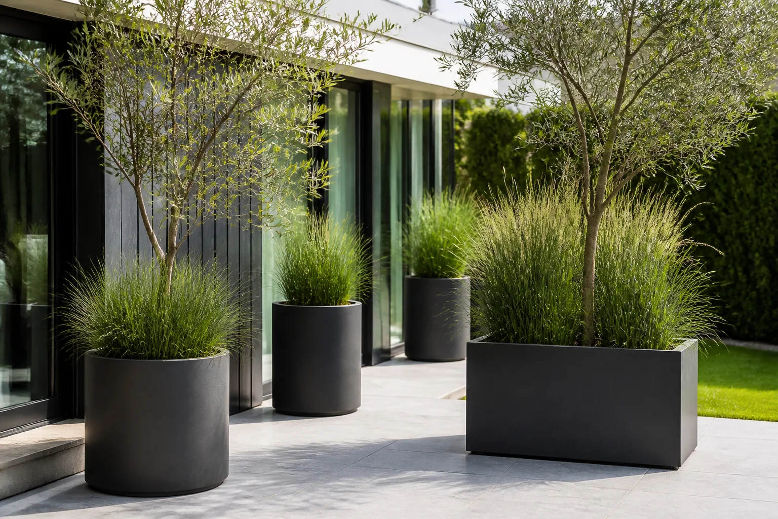 6 Use Statement Planters Instead Of Busy Beds for 6. use statement planters instead of busy beds