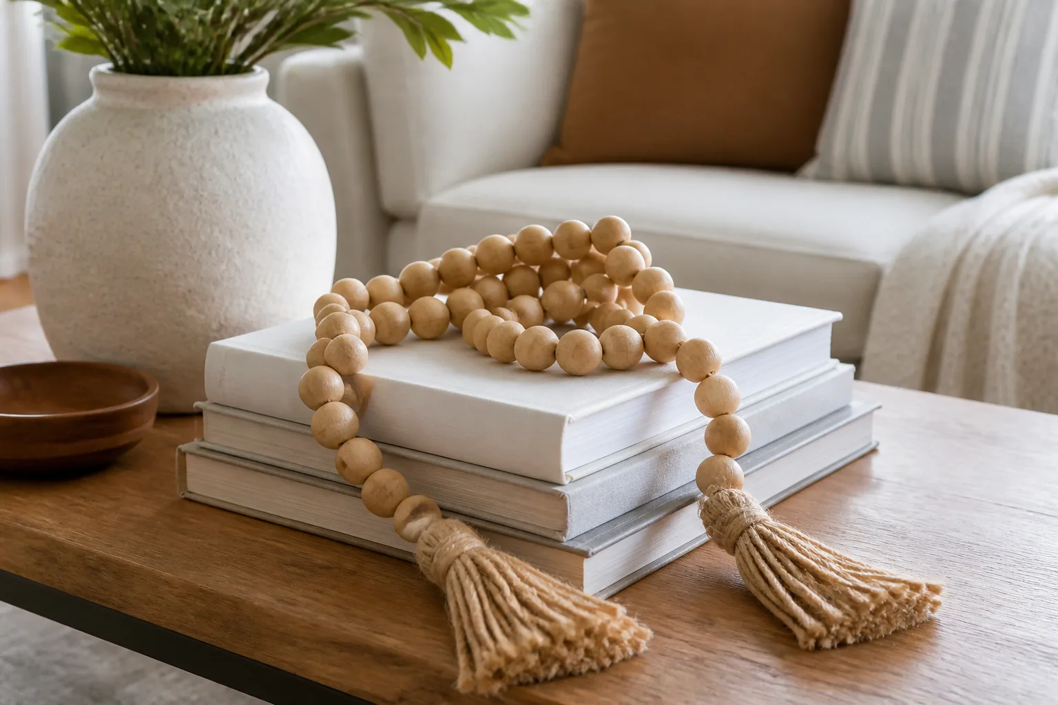 Why The Beads On Books Look Took Over Every Living Room for why the beads-on-books look took over every living room
