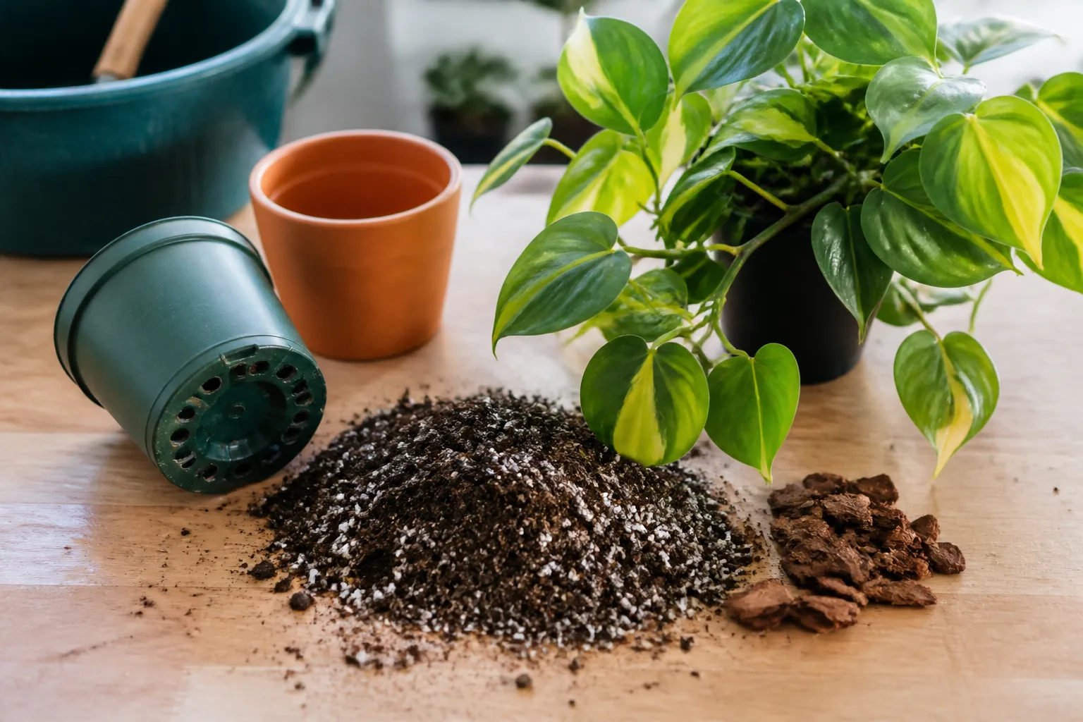 Soil Pot And Drainage Setup for soil, pot, and drainage setup