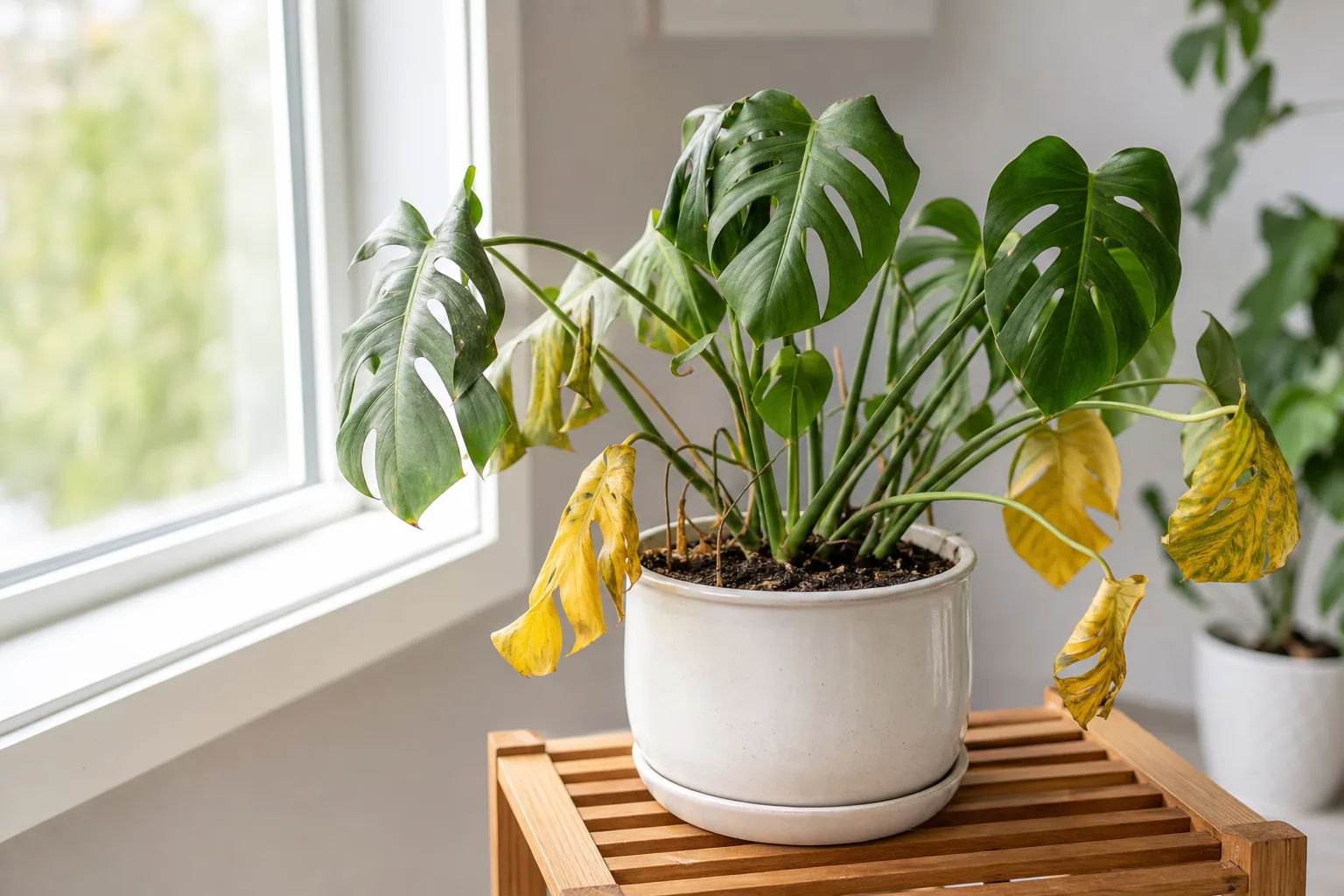 Hero illustrating how to spot and save a houseplant with root rot before it's too late