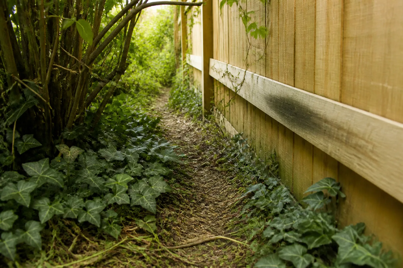 Wire mesh garden fence along a vegetable bed border for excluding deer and rabbits from backyard plantings