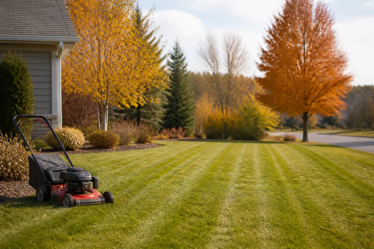 Hero illustrating how to cut your lawn before winter for a healthier yard next spring
