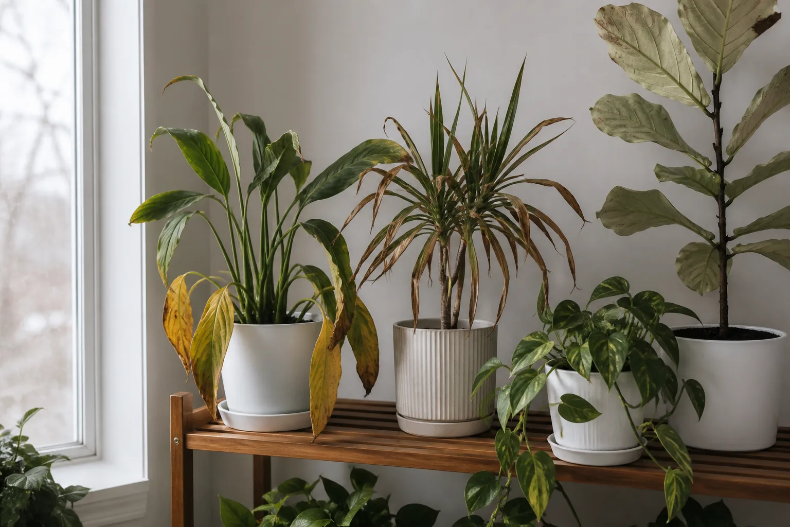 Hero illustrating 7 reasons your houseplants are dying