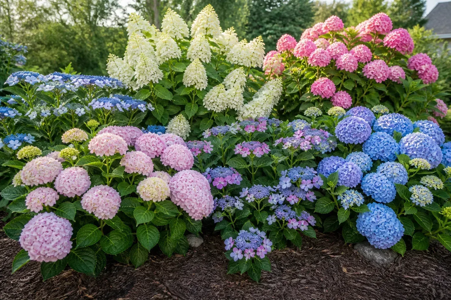 Hero illustrating 14 beautiful types of hydrangea to grow