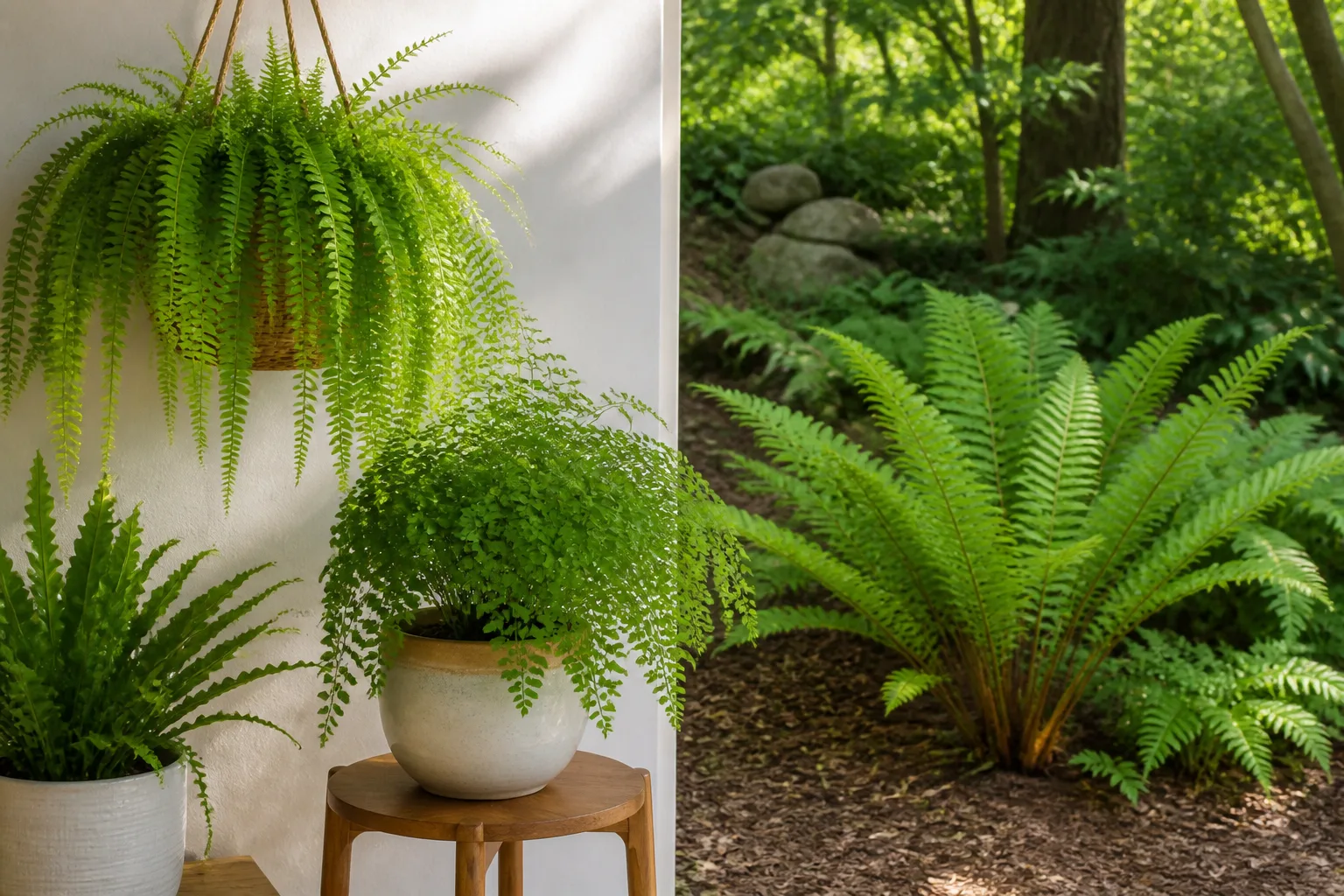 Hero illustrating 35 types of fern for home and garden