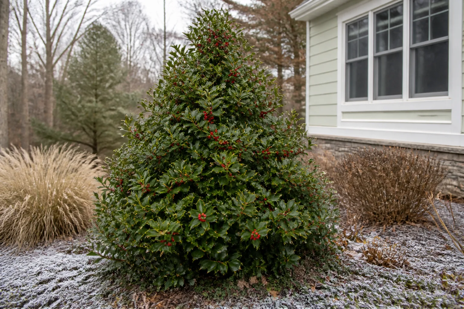 Evergreen shrub with aromatic foliage used for winter kitchen scent inspiration