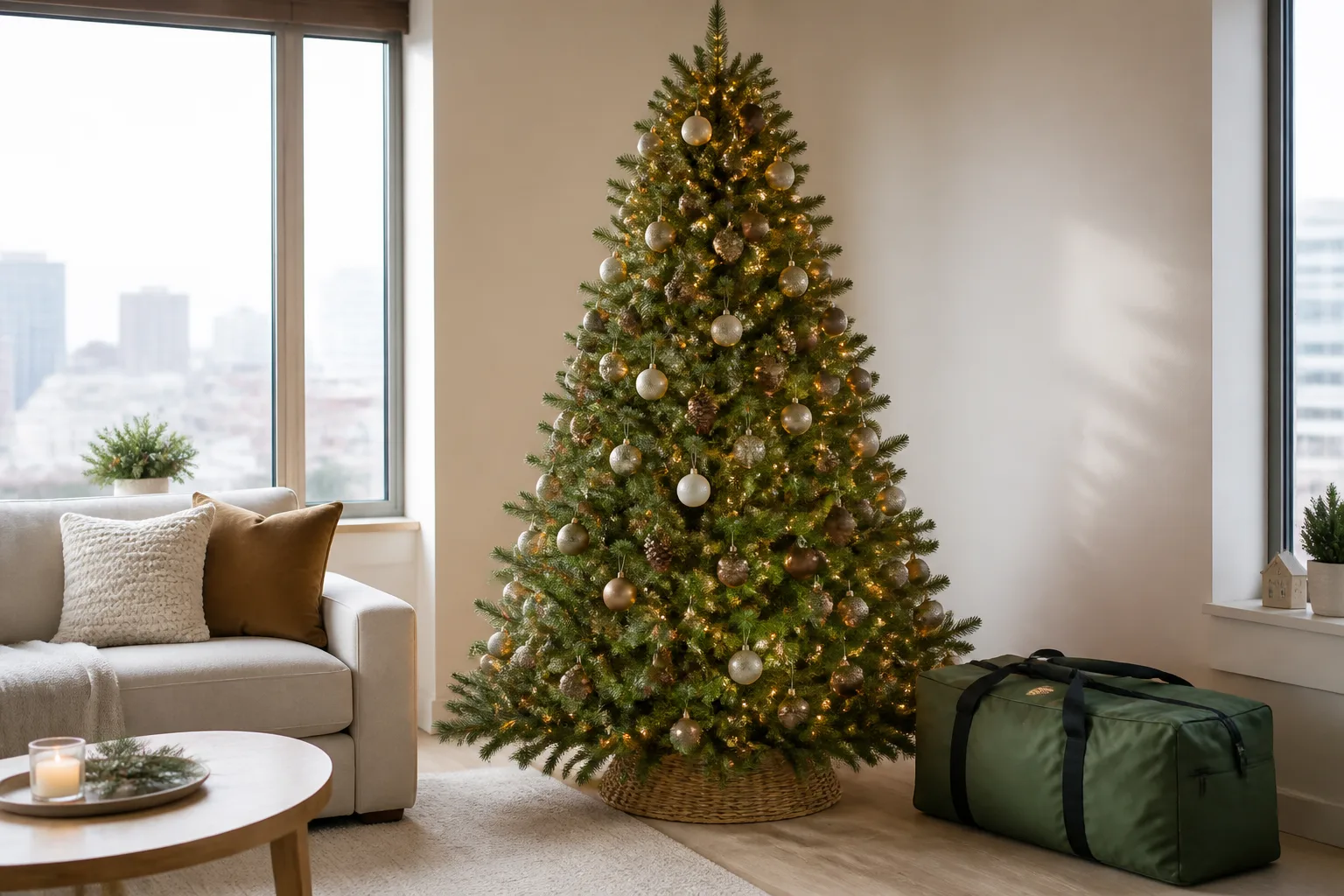 Hero illustrating artificial vs real christmas trees