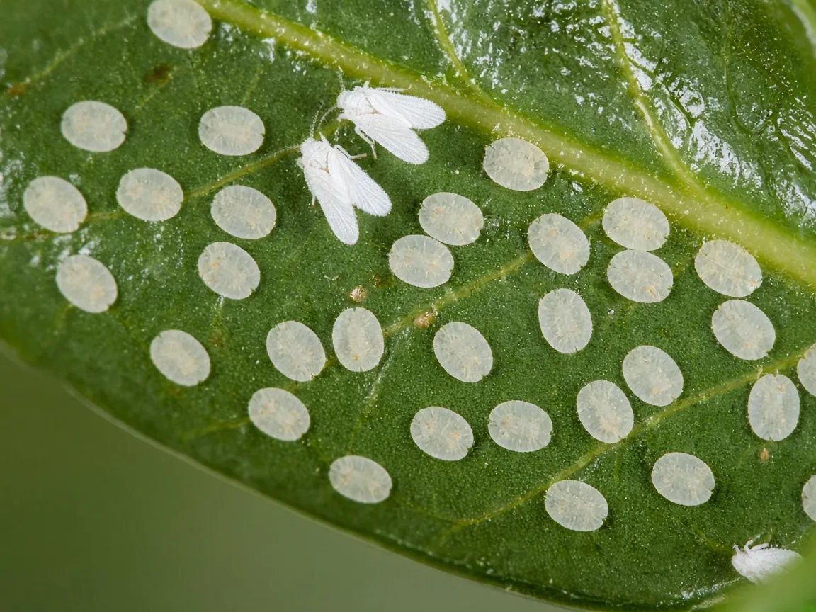 Close-up of Whiteflies on Adenium - diagnostic detail