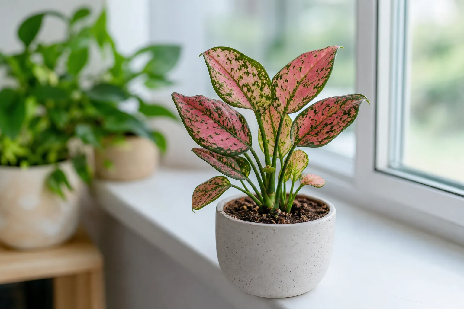 Slow Growth on Aglaonema Pink Dalmatian - visible symptom on the plant
