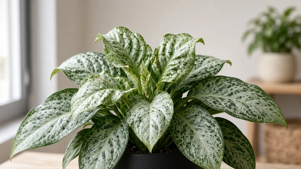 Distorted Leaves on Aglaonema Silver Bay - crinkled new growth on silver foliage