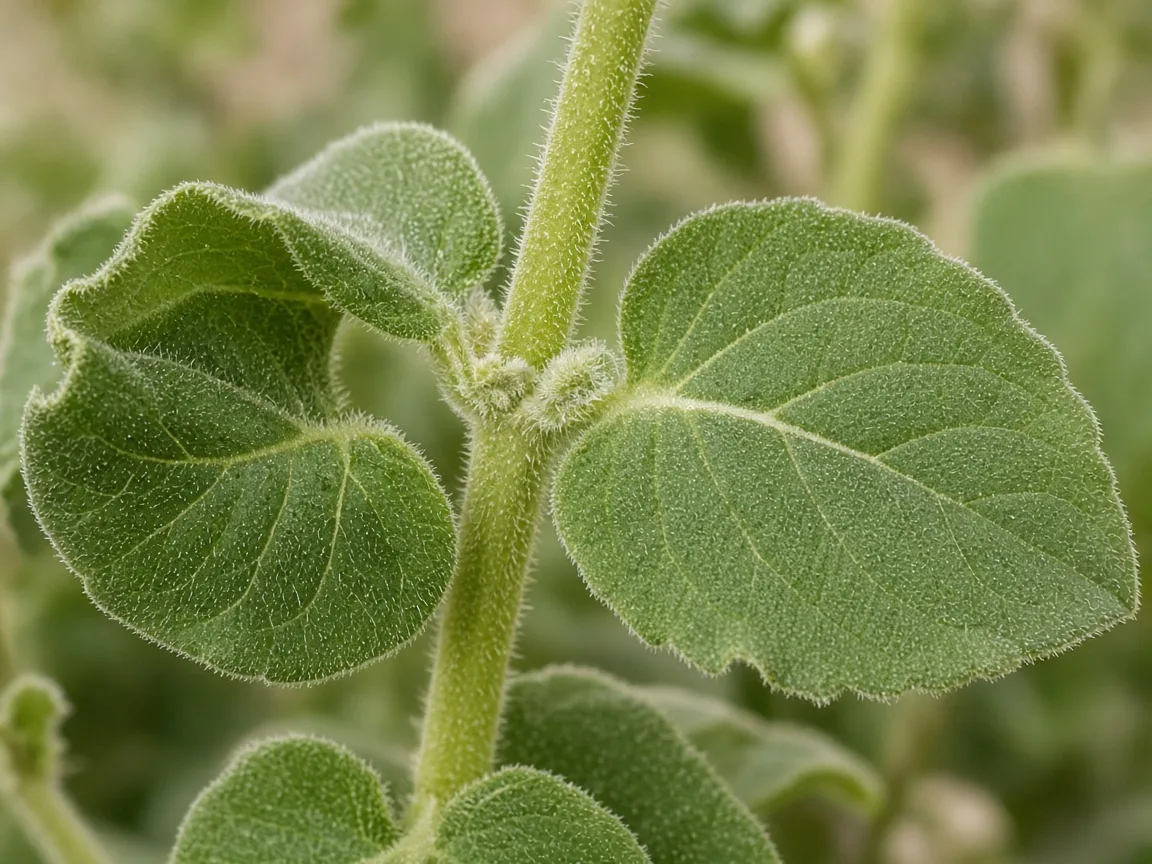 Close-up of curling leaves on Ajwain Plant - diagnostic detail
