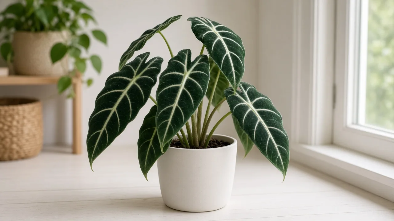 Wilting on Alocasia Frydek - velvet arrow leaves collapsed on limp petioles