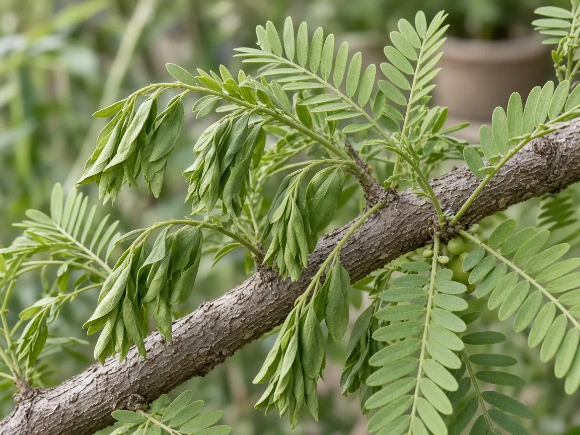 Close-up of wilting on Amla - diagnostic detail