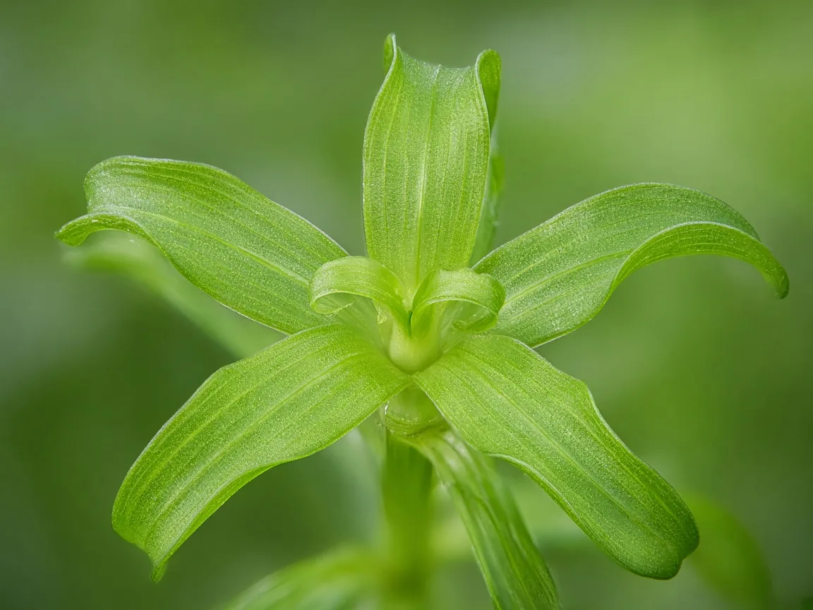 Close-up of curling leaves on Anacharis / Elodea - inward-rolled margins on submerged strap leaves