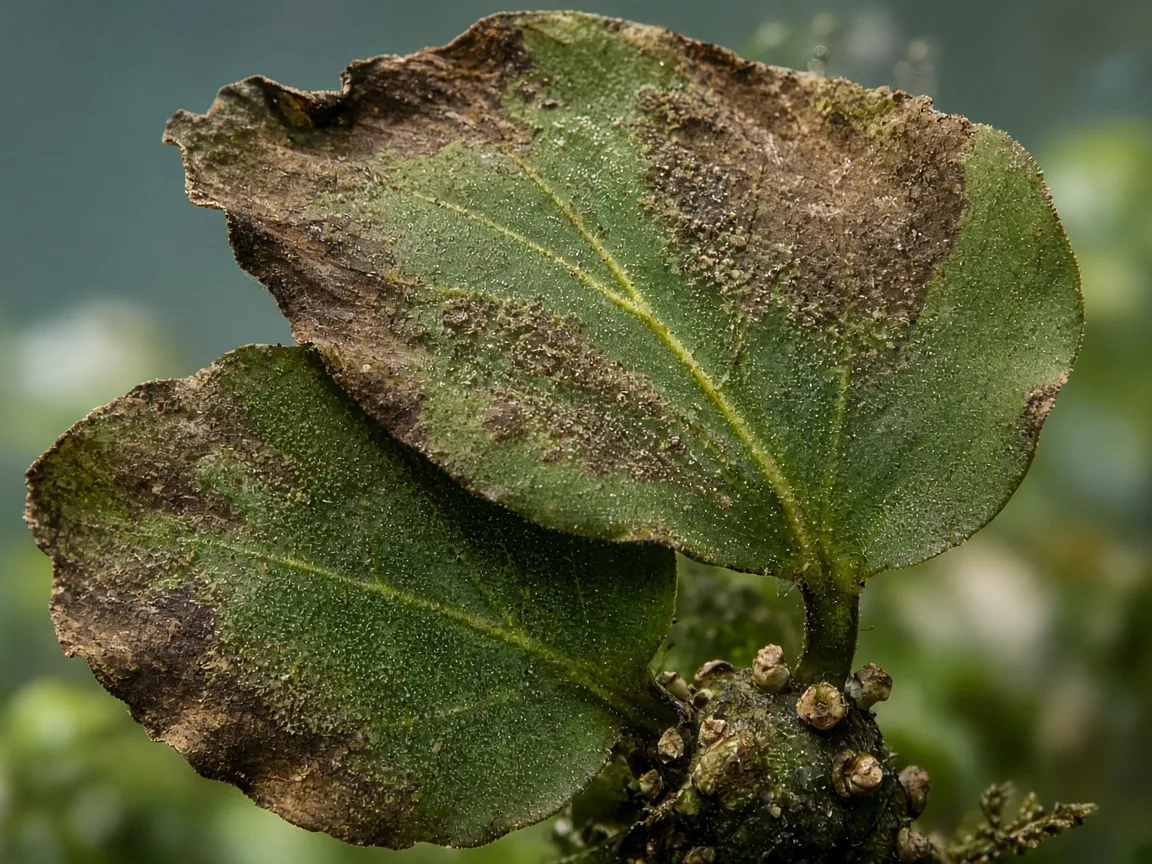 Close-up of Brown Leaves on Anubias - diagnostic detail
