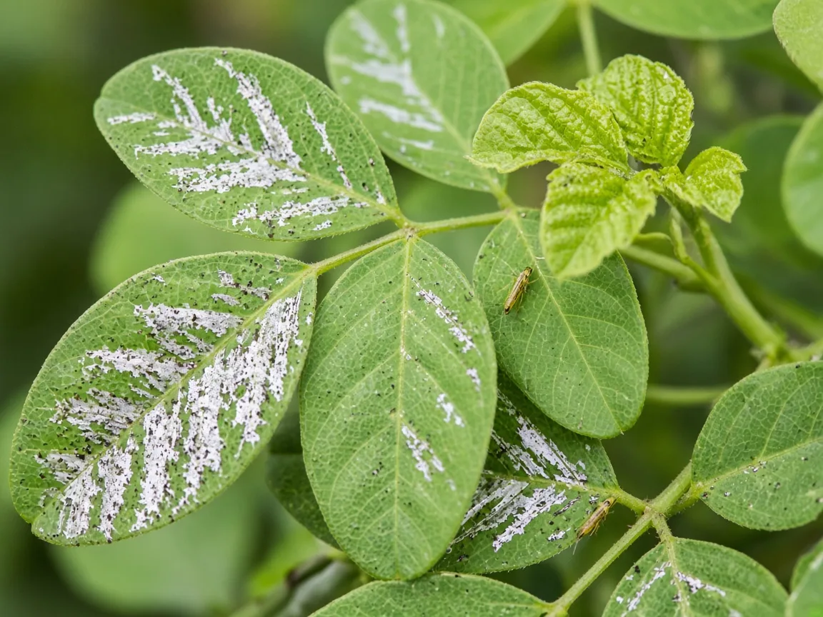Close-up of Thrips on Aparajita - diagnostic detail