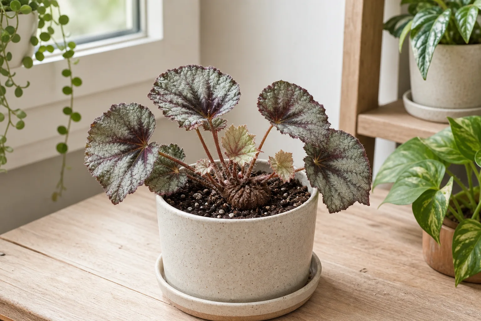 Slow Growth on Begonia Rex - visible symptom on the plant