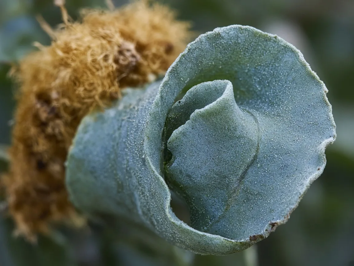 Close-up of curling leaves on Blue Star Fern - diagnostic detail