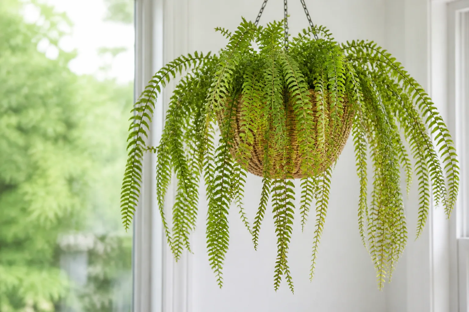 Drooping Leaves on Boston Fern - visible symptom on the plant