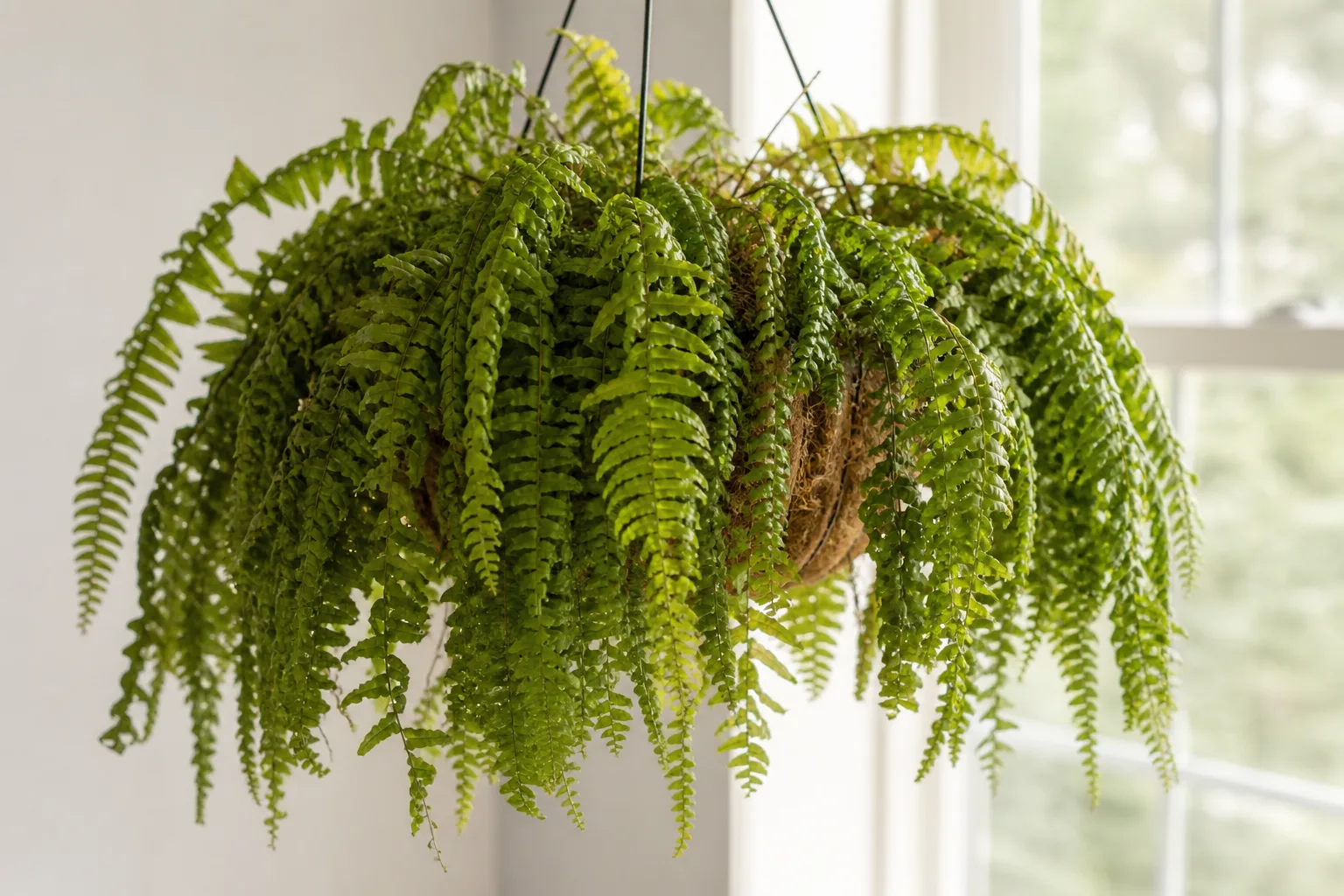 Wilting on Boston Fern - visible symptom on the plant