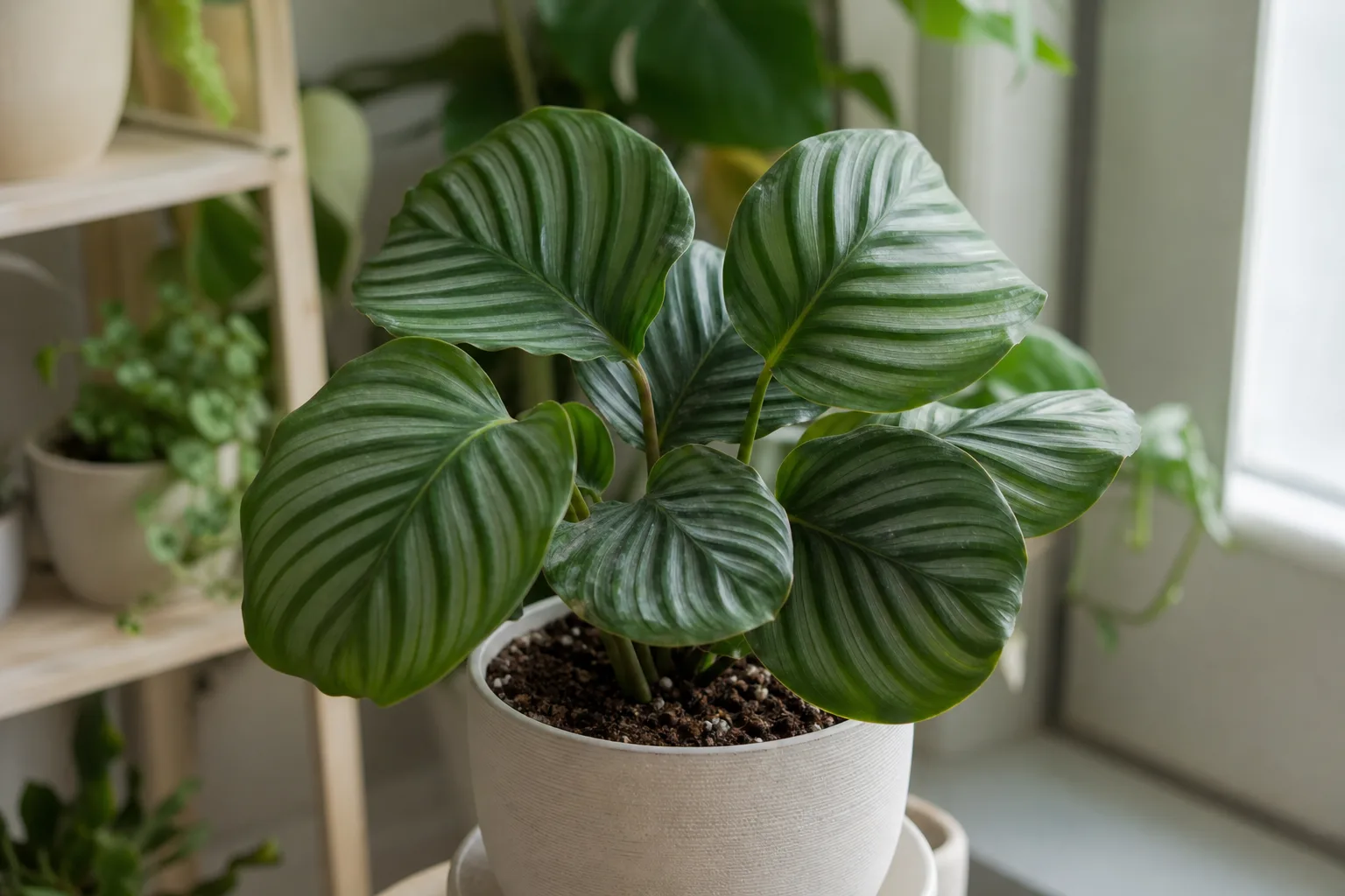 Slow Growth on Calathea Orbifolia - visible symptom on the plant