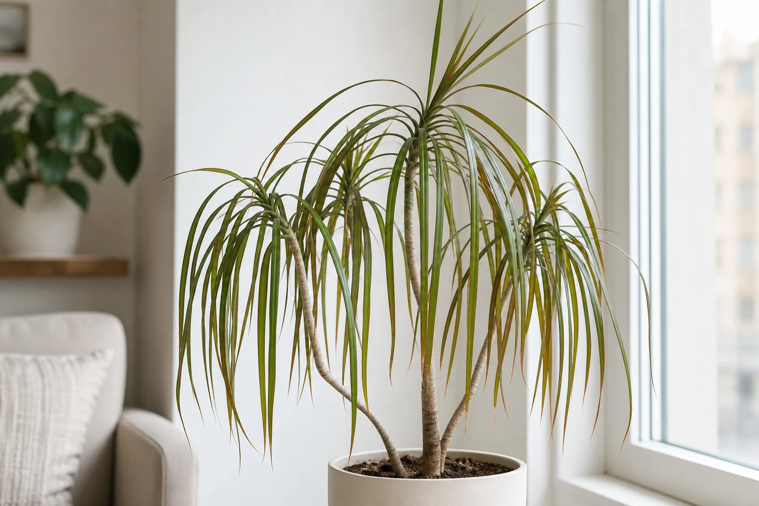 Drooping Leaves on Dragon Tree - visible symptom on the plant