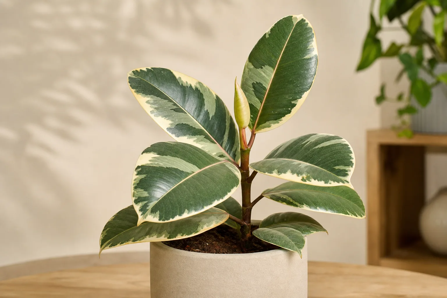 Slow Growth on Ficus Tineke - visible symptom on the plant
