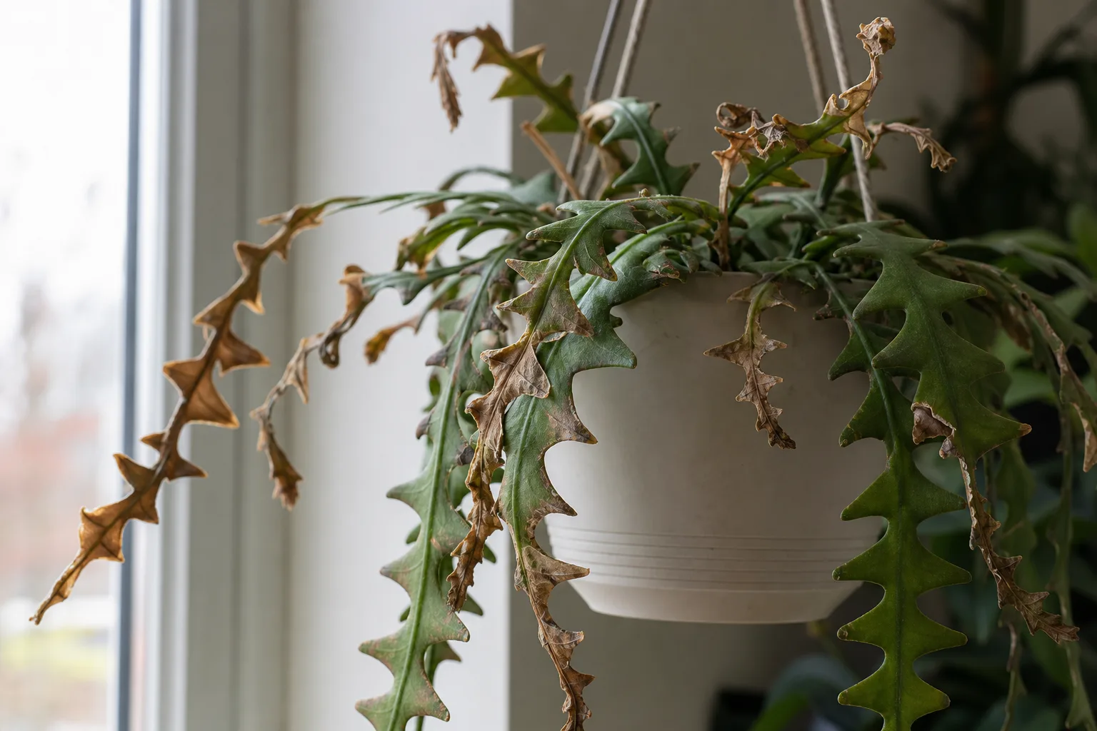 Low Humidity on Fishbone Cactus - visible symptom on the plant