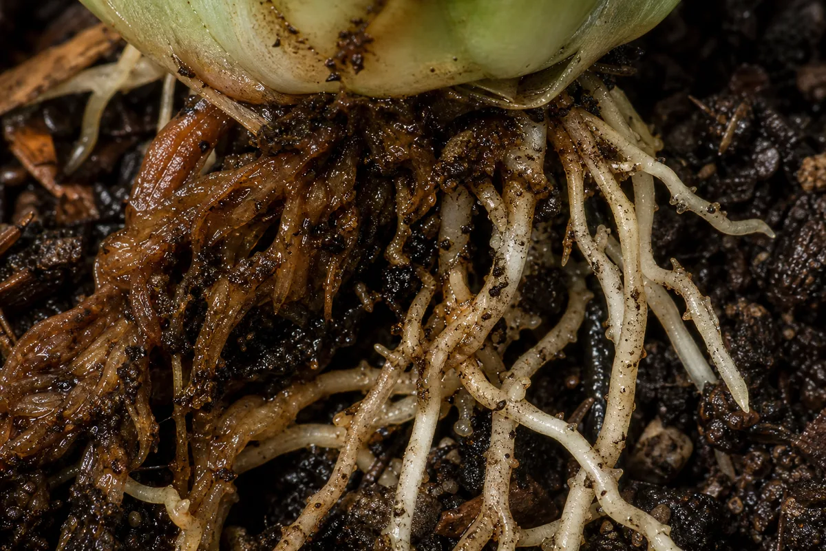Close-up of Root Rot on Haworthia - diagnostic detail
