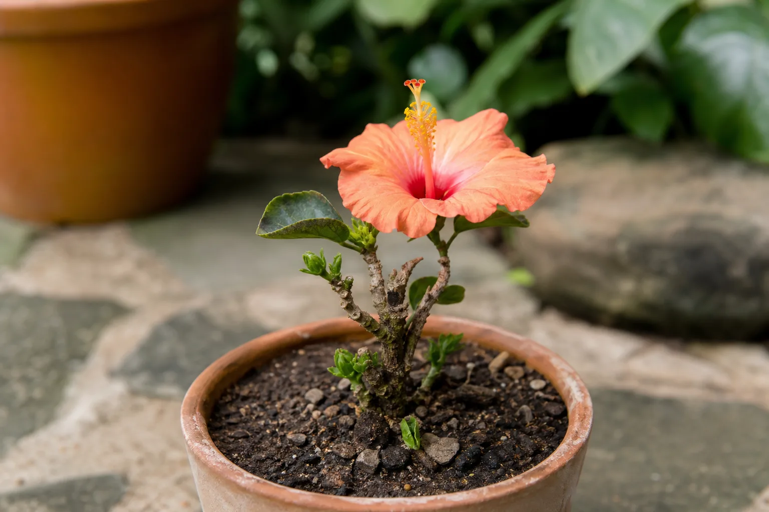 Slow Growth on Hibiscus - visible symptom on the plant