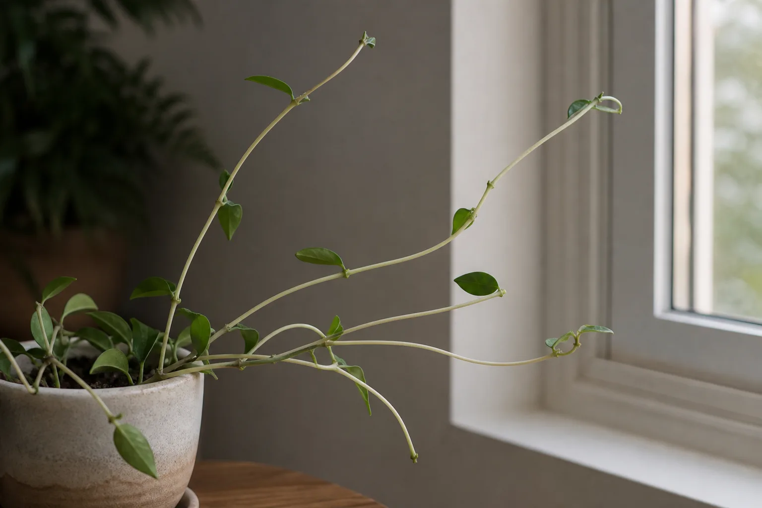 Not Enough Light on Hoya - visible symptom on the plant