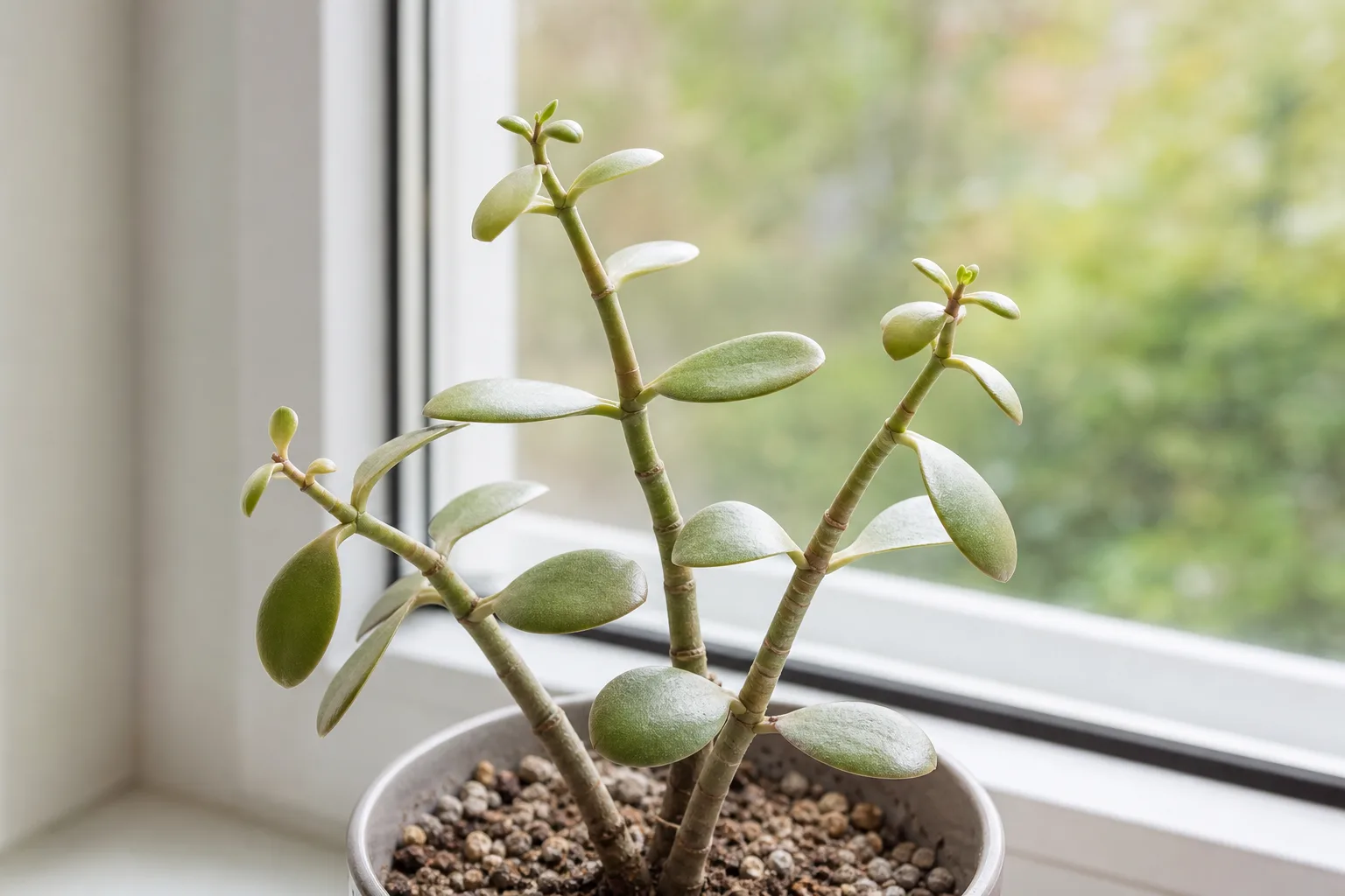 Stunted Growth on Jade Plant - visible symptom on the plant