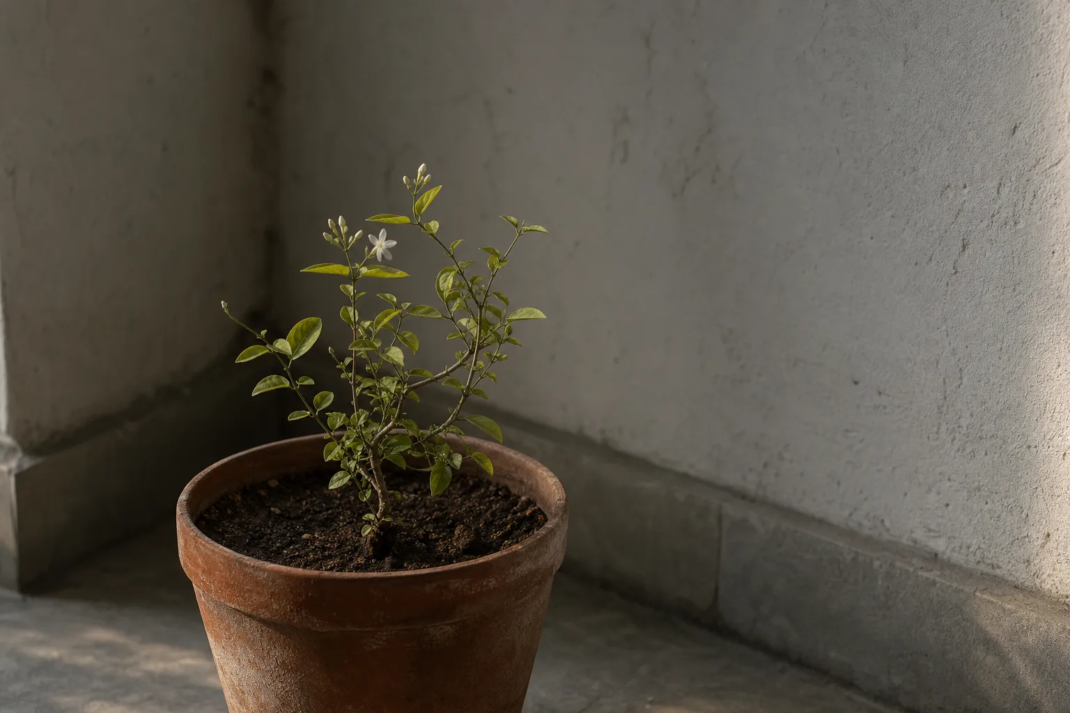 Slow Growth on Jasmine - visible symptom on the plant