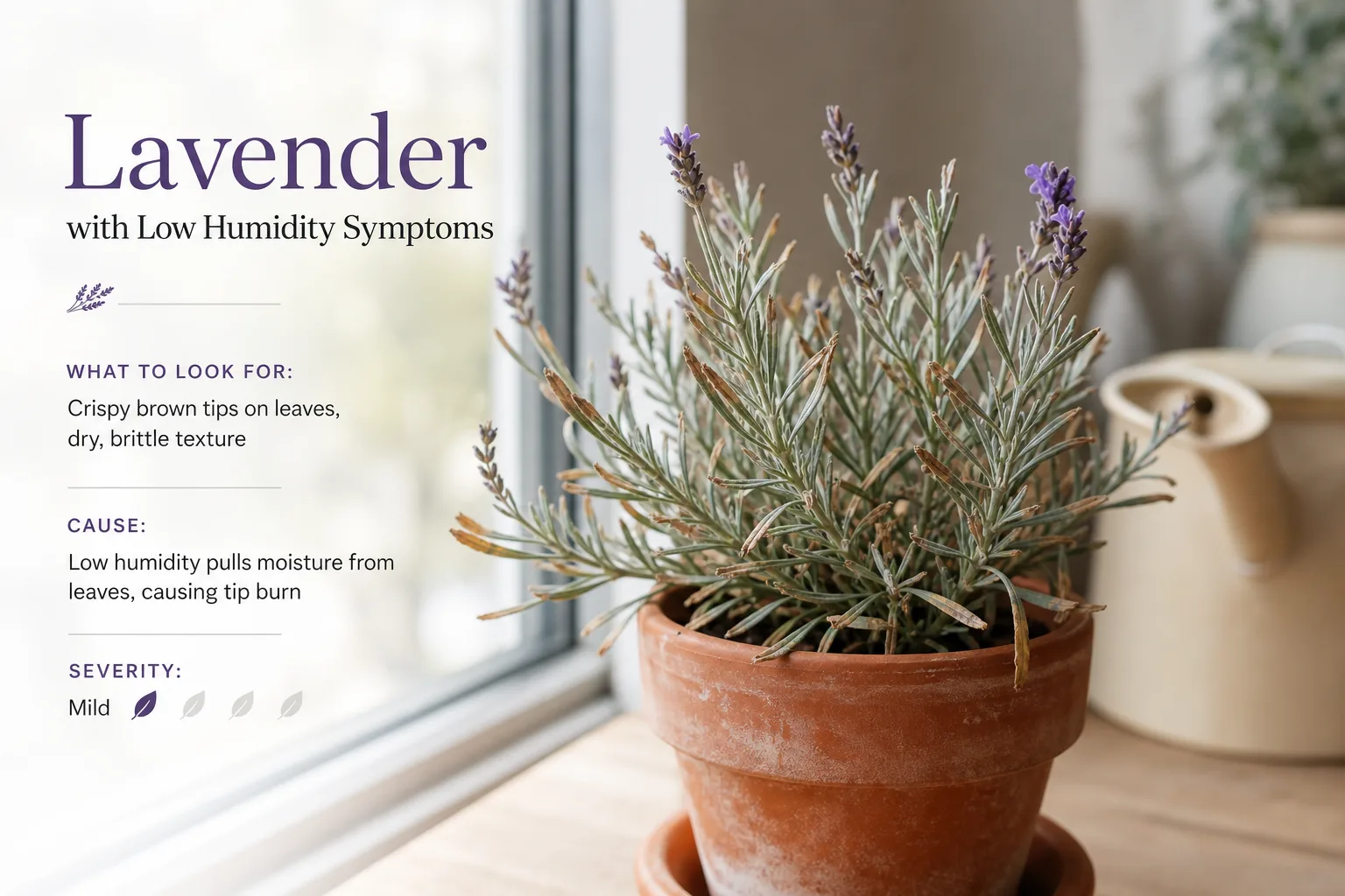 Low Humidity on Lavender - visible symptom on the plant
