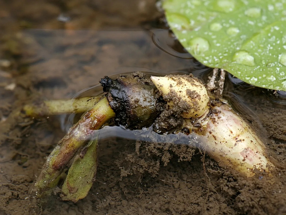 Close-up of overwatering on Lotus - diagnostic detail