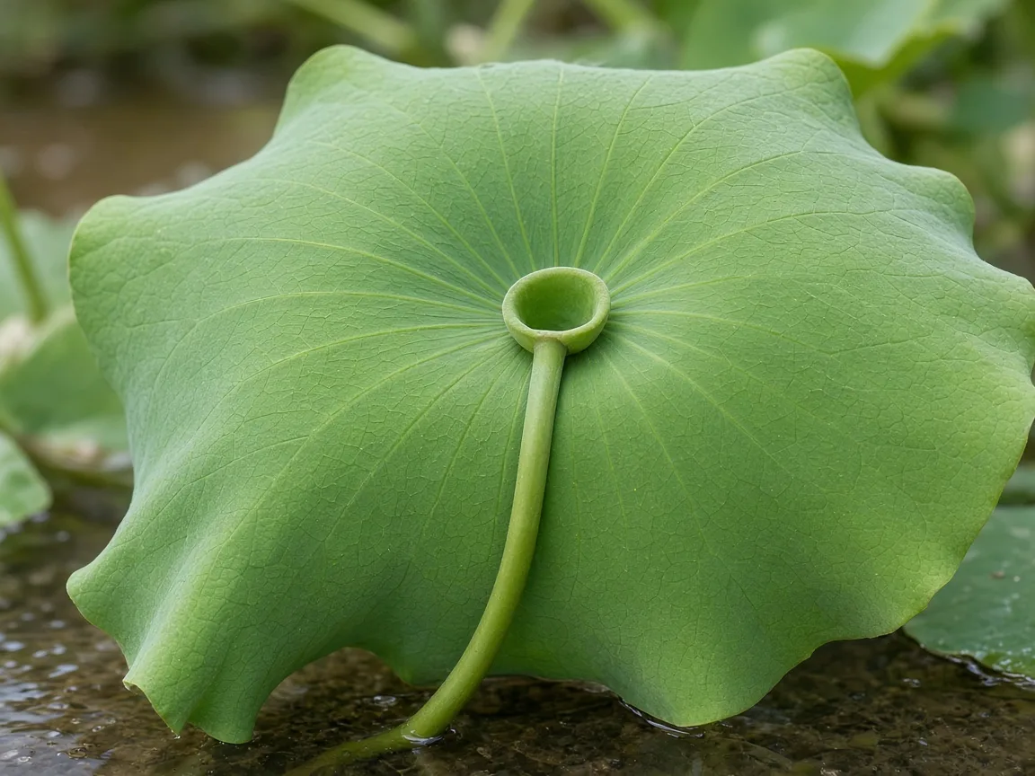 Close-up of wilting on Lotus - diagnostic detail