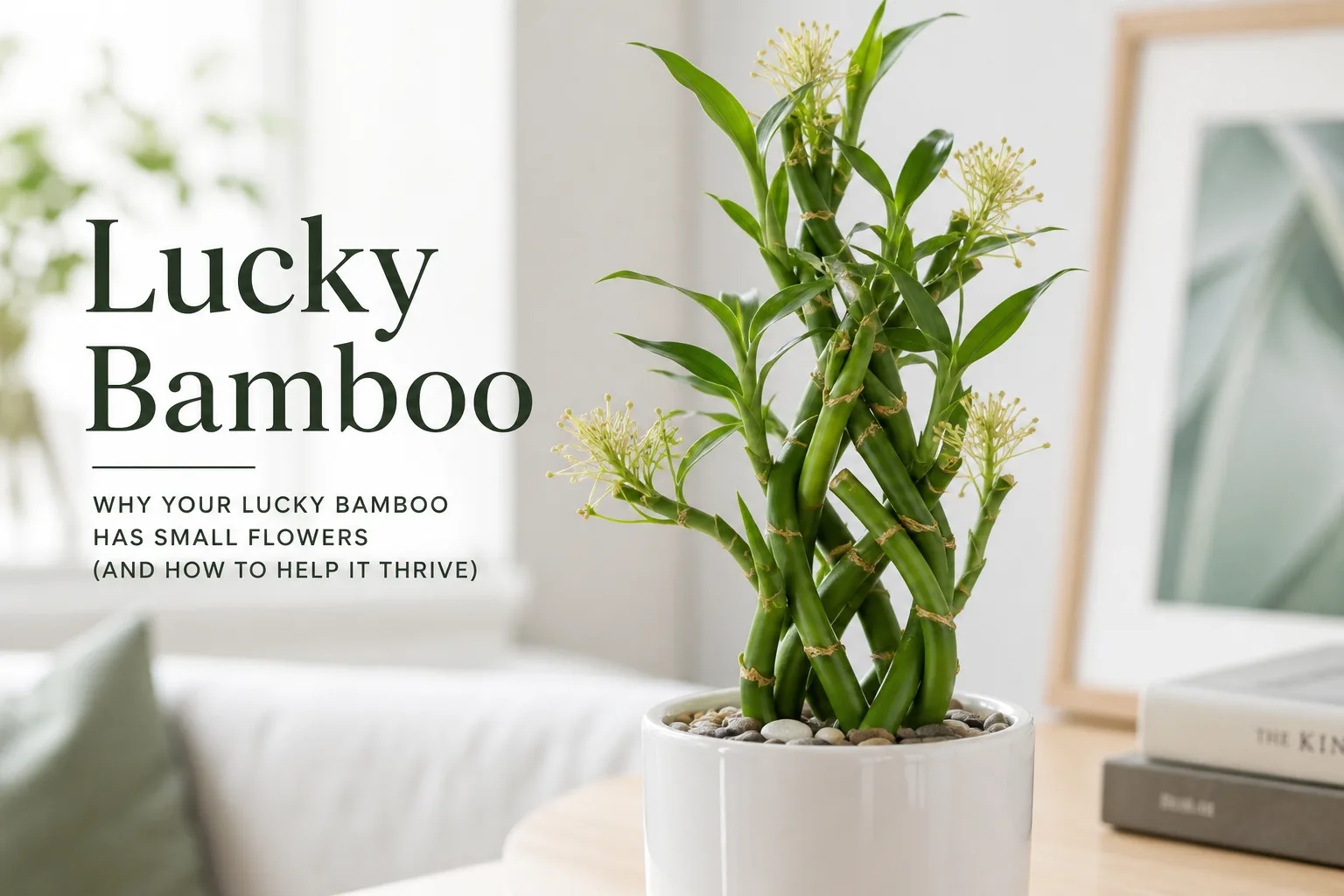 Small Flowers on Lucky Bamboo - visible symptom on the plant