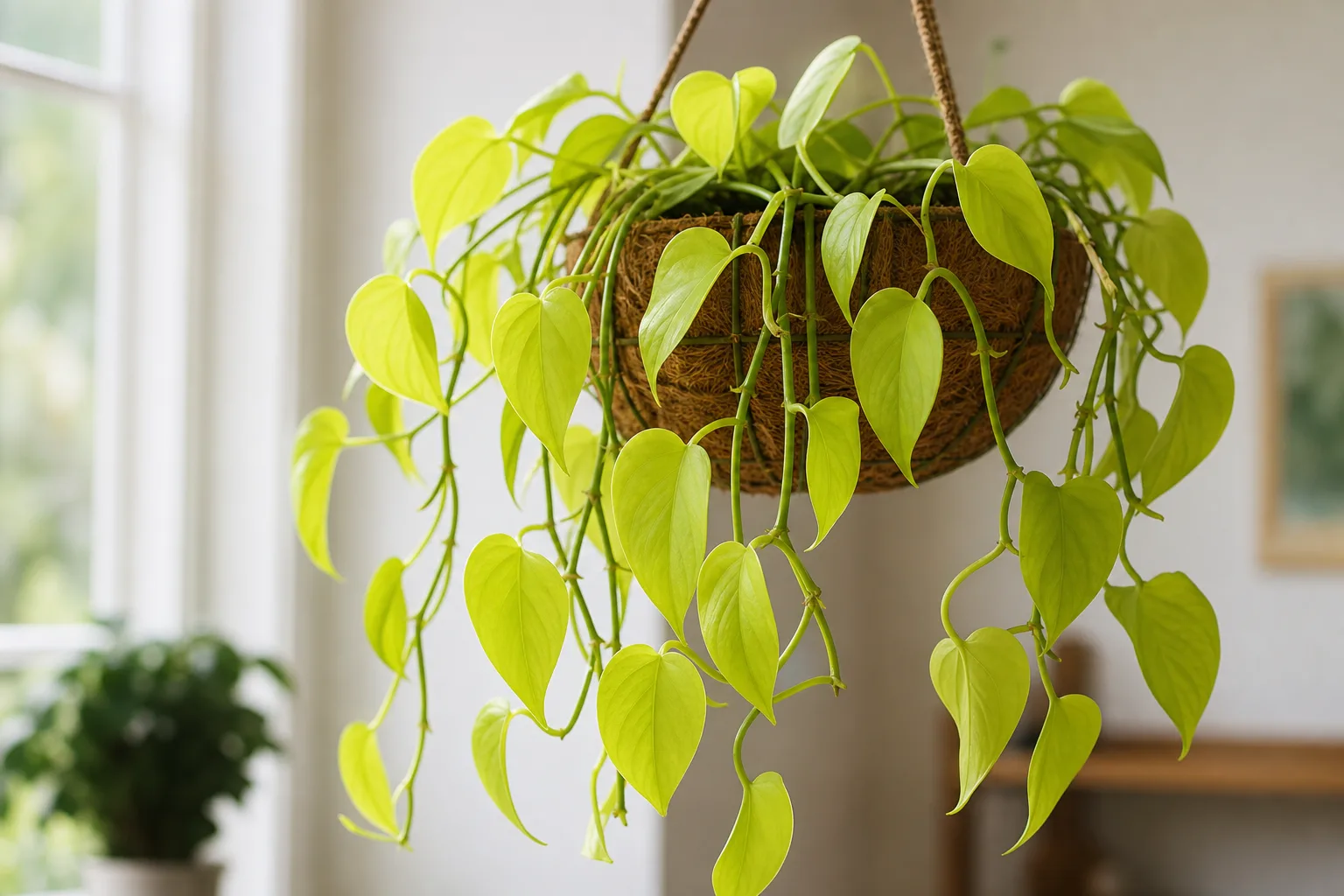 Drooping Leaves on Neon Pothos - visible symptom on the plant