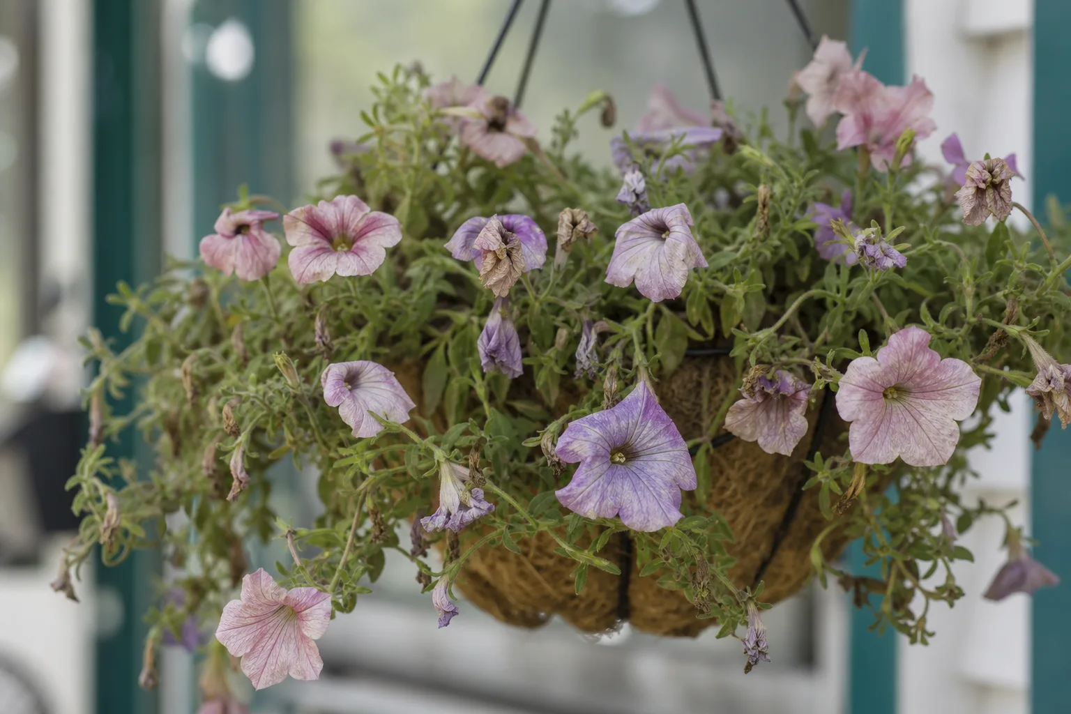 Faded Flowers on Petunia - visible symptom on the plant
