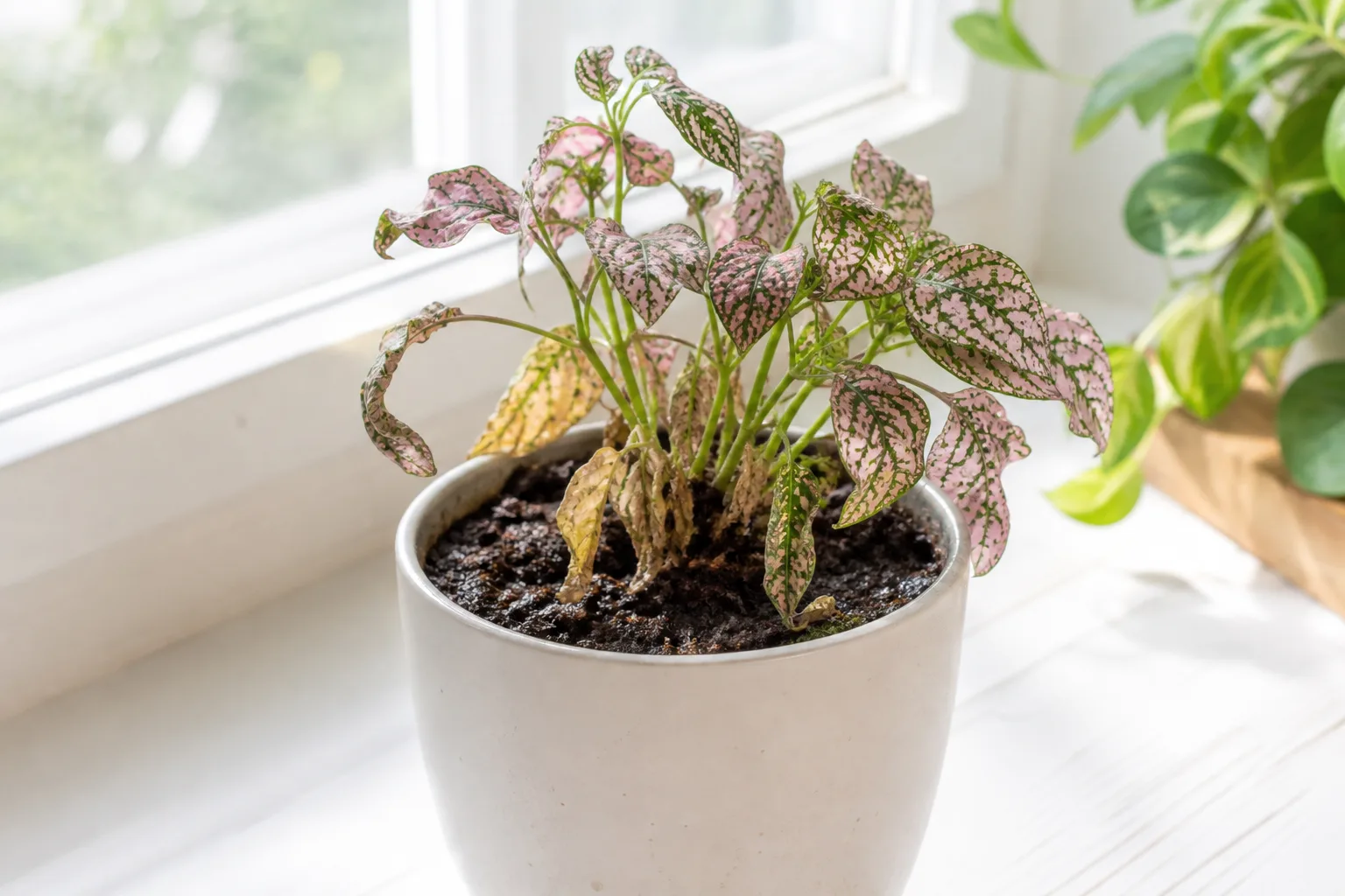 Root Rot on Polka Dot Plant - visible symptom on the plant