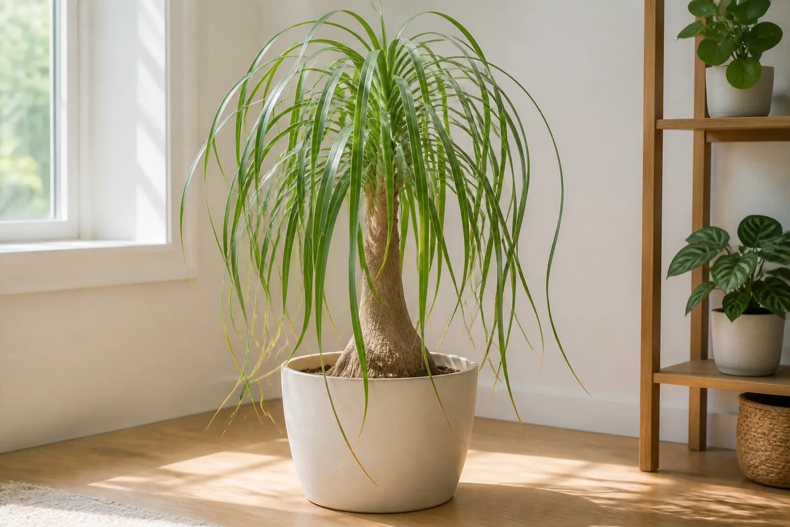 Drooping Leaves on Ponytail Palm - visible symptom on the plant