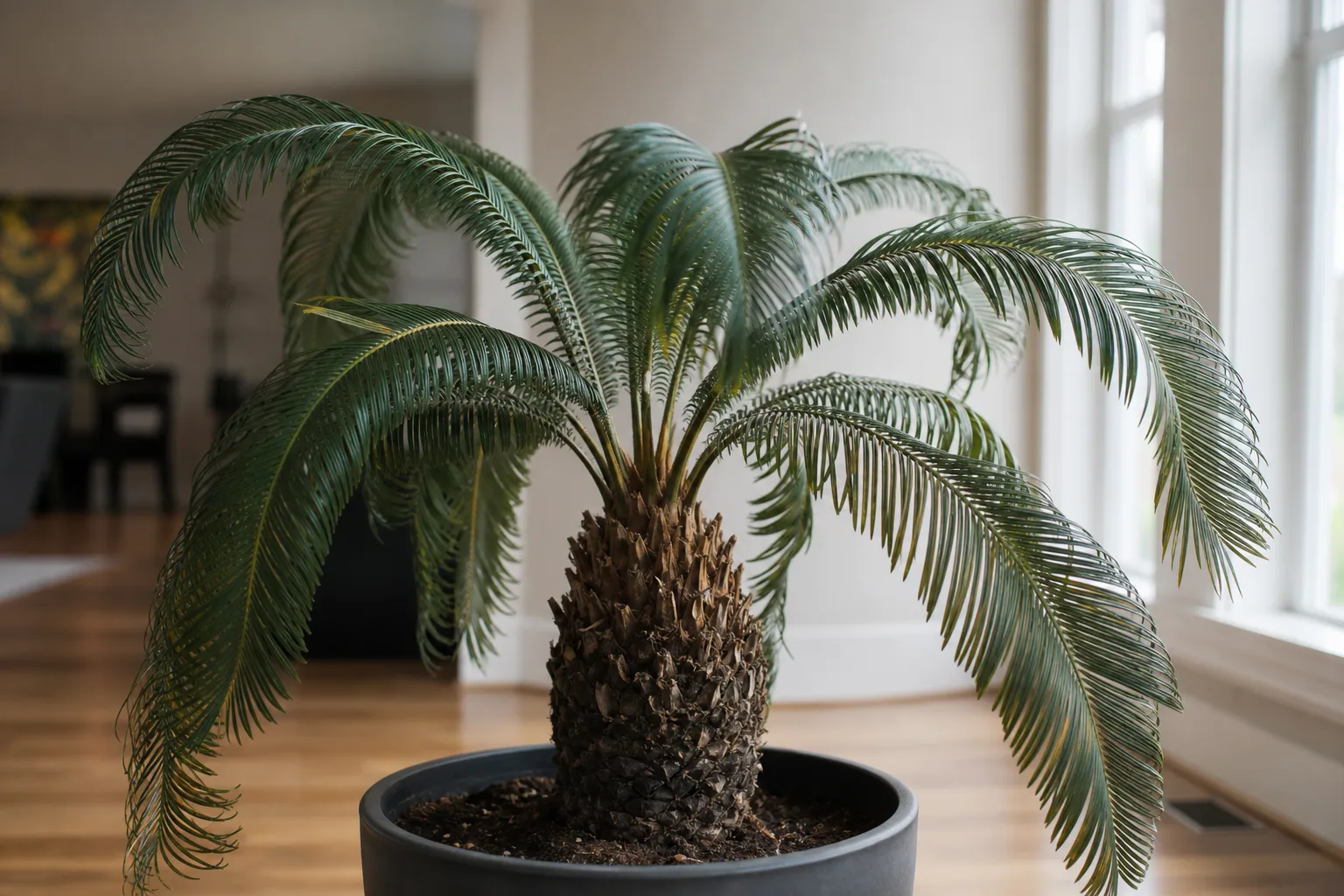 Wilting on Sago Palm - arching fronds losing stiff upright posture