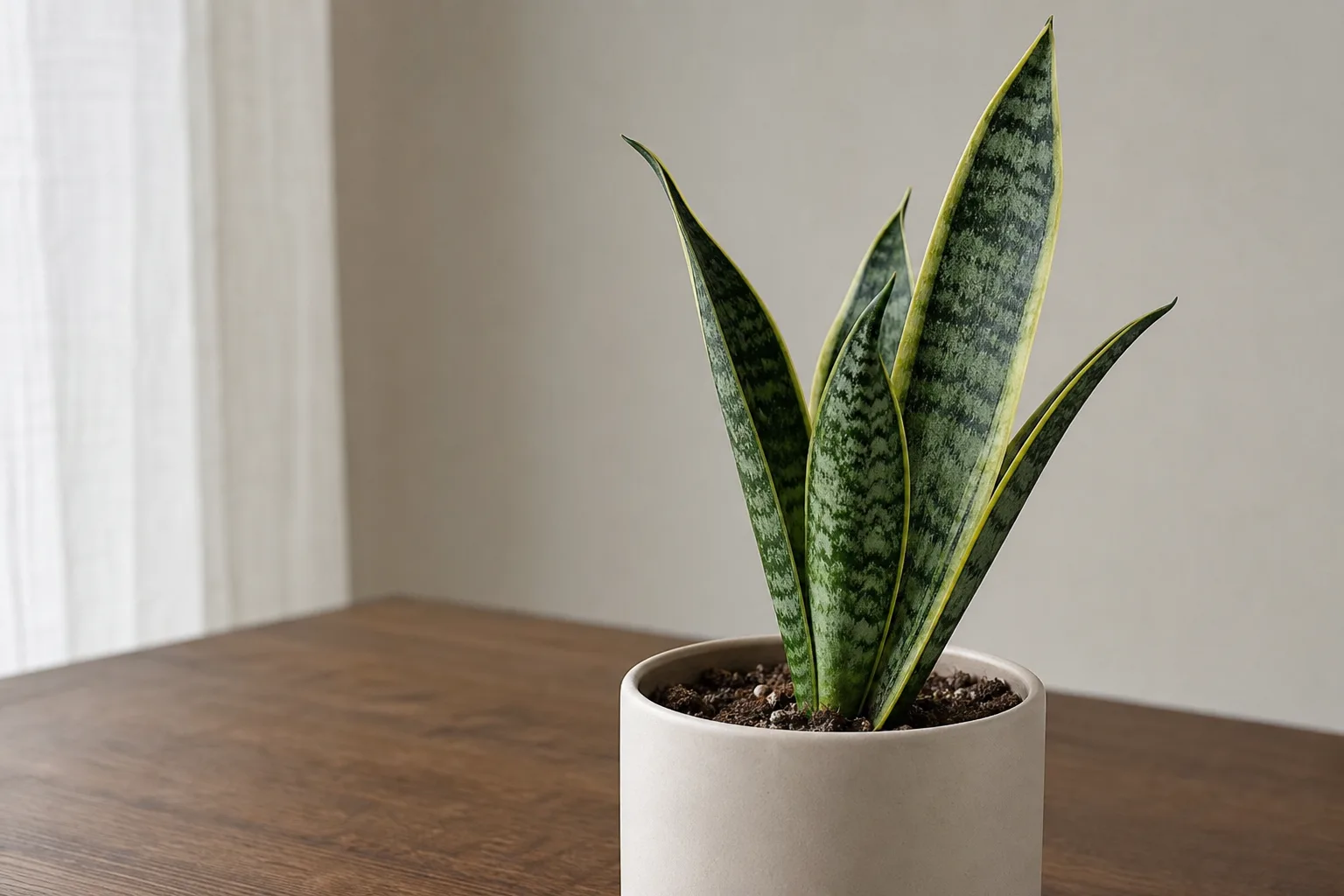 Slow Growth on Snake Plant - visible symptom on the plant